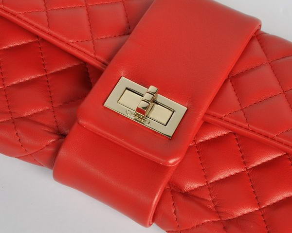 Fake Chanel Mademoiselle Turnlock Clutch Bags 2253 Red On Sale